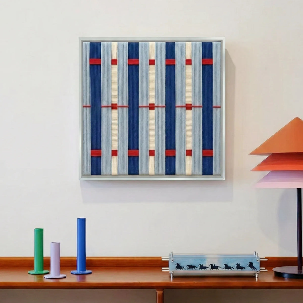 “Seaside Cinema” - Textured Fiber Wall Art