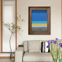 “Truman's Sea” - Textured Fiber Wall Art