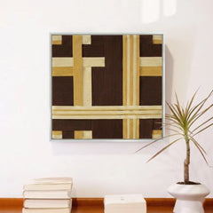 “Amber Moments” - Textured Fiber Wall Art