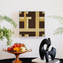 “Amber Moments” - Textured Fiber Wall Art