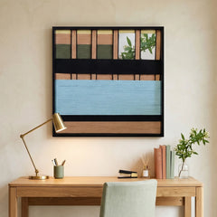 Outside The Window - Textile Art #SQ009