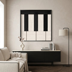 Little Black Piano - Textile Art #SQ006