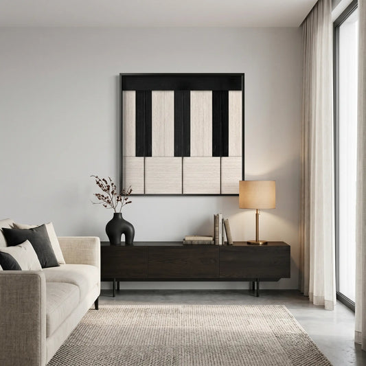 Little Black Piano - Textile Art #SQ006