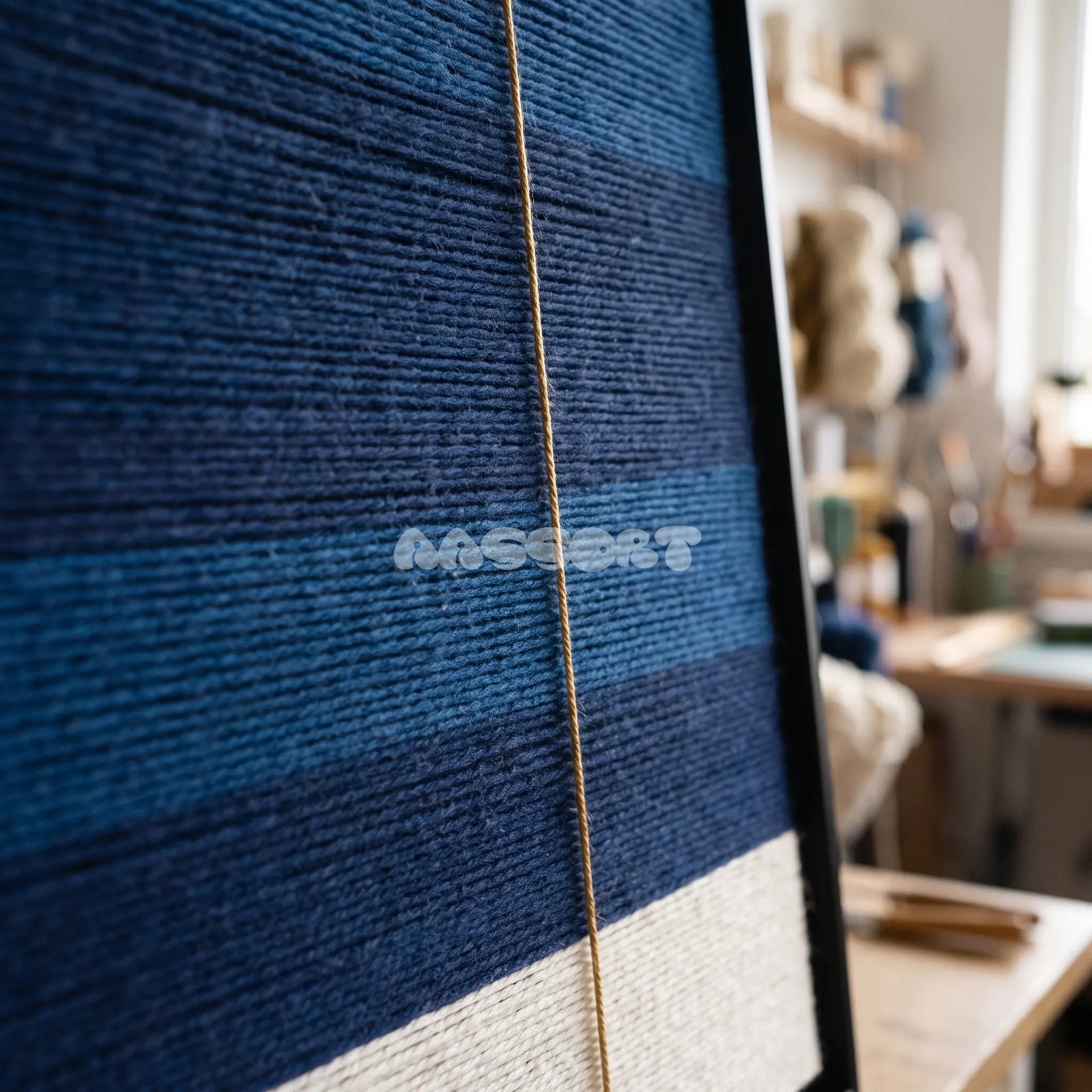 Blue Threshold - Textile Art #SQ164