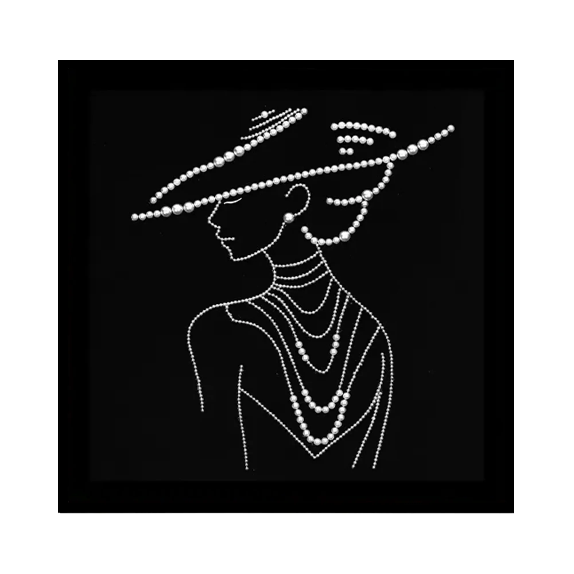 Hat-Wearing Lady Design Pearl Painting Kit