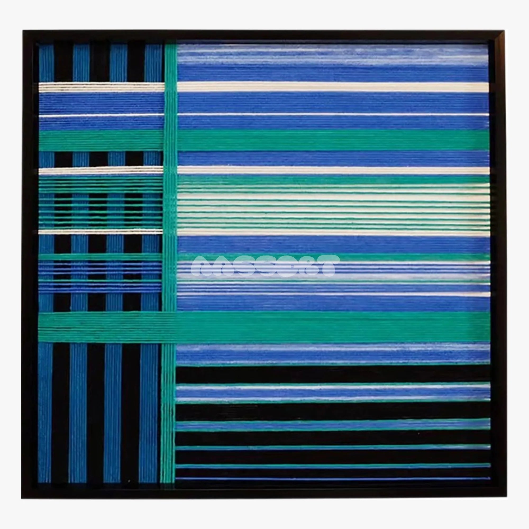 Blues Harmony - Textile Art #SQ019