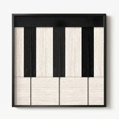 Little Black Piano" — Textured Fiber Wall Art
