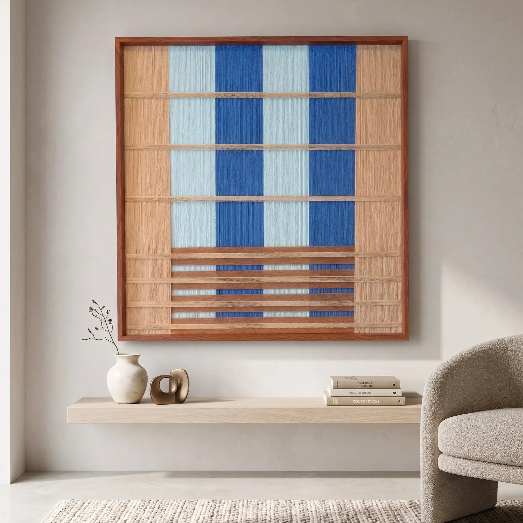 Mountain & River - Textile Art #SQ023
