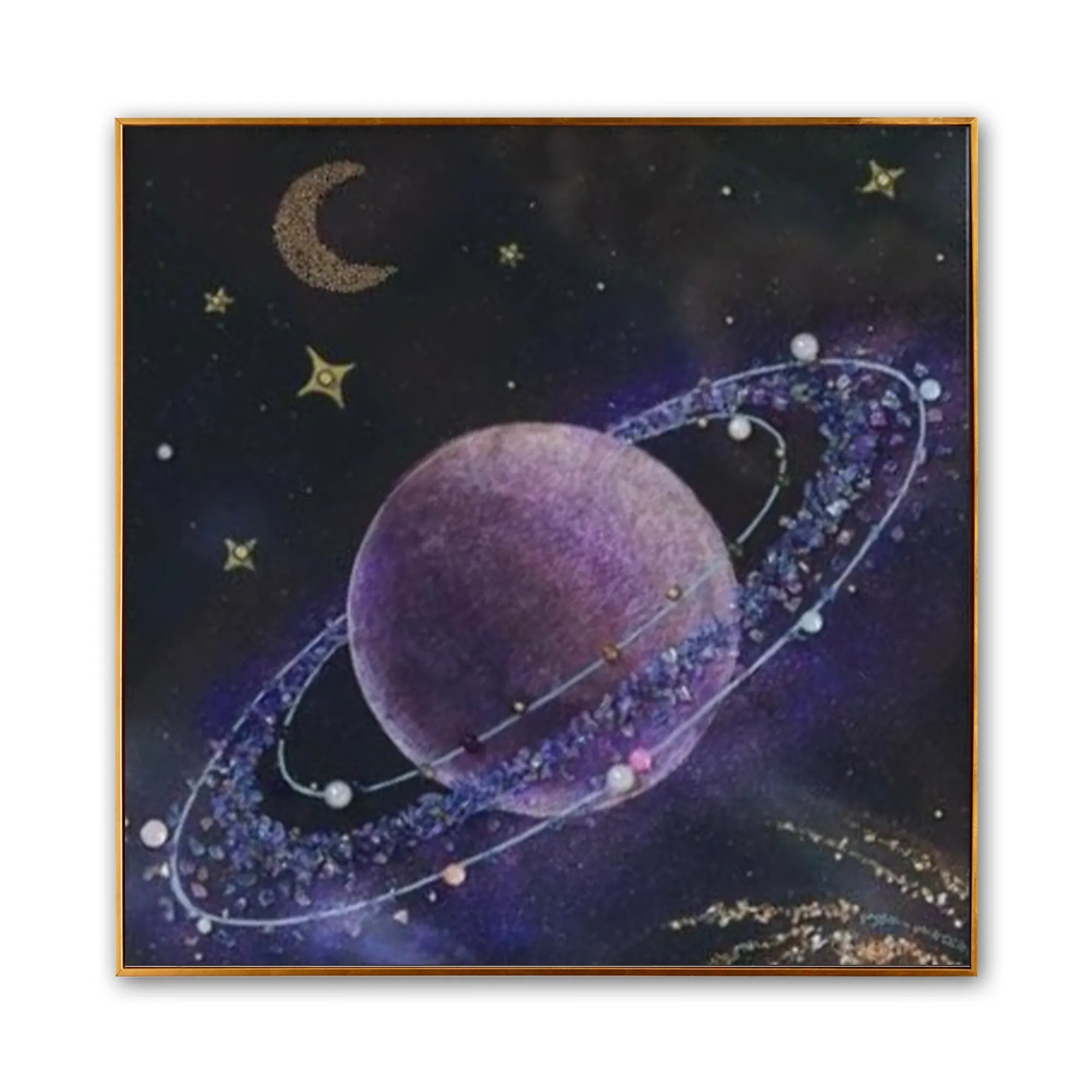 Purple Asteroid Painting Kit – DIY Cosmic Art | Create Stunning Purple Space Rocks