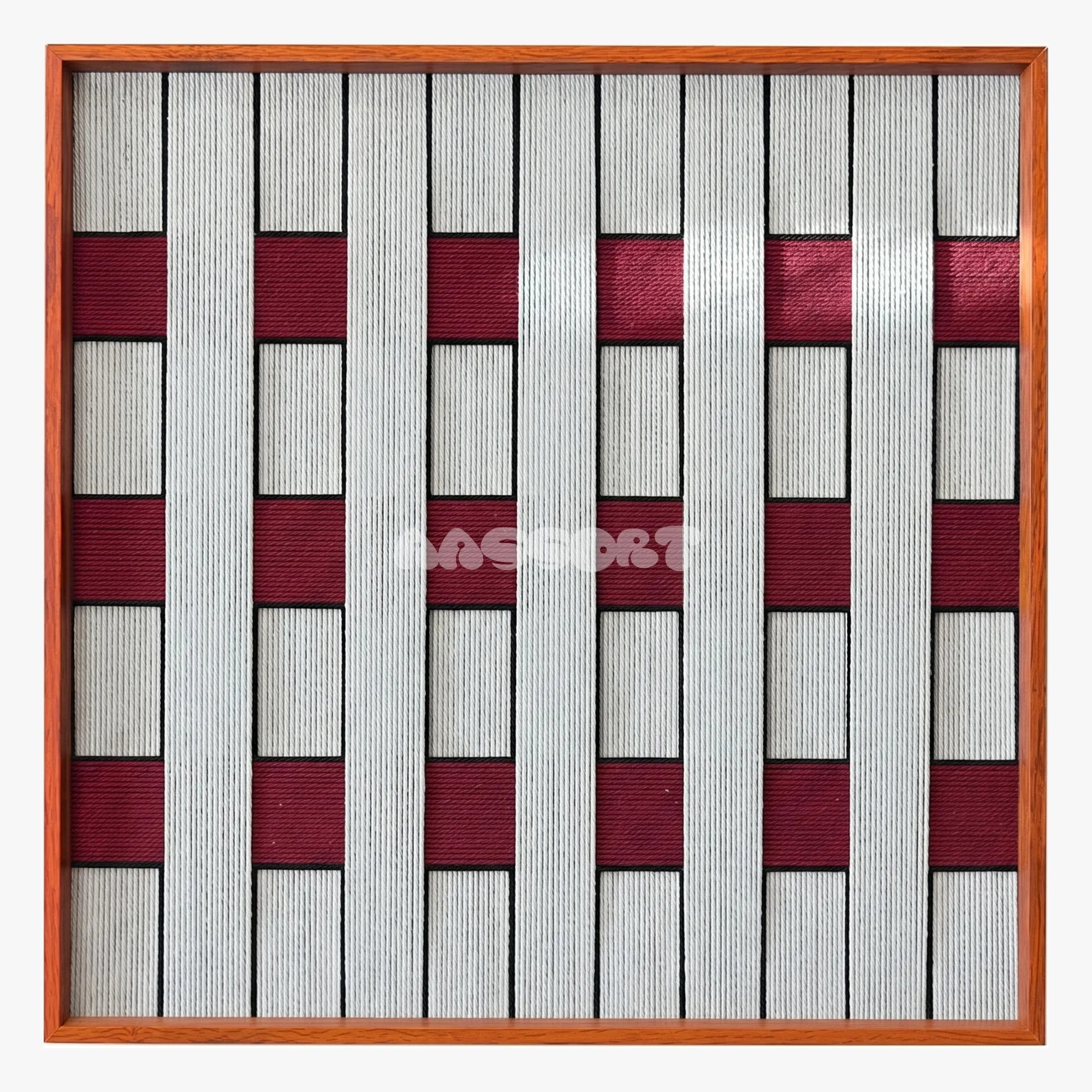 Ruby Lattice - Textile Art #SQ106