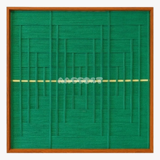 Green Shadow Weave - Textile Art #SQ025