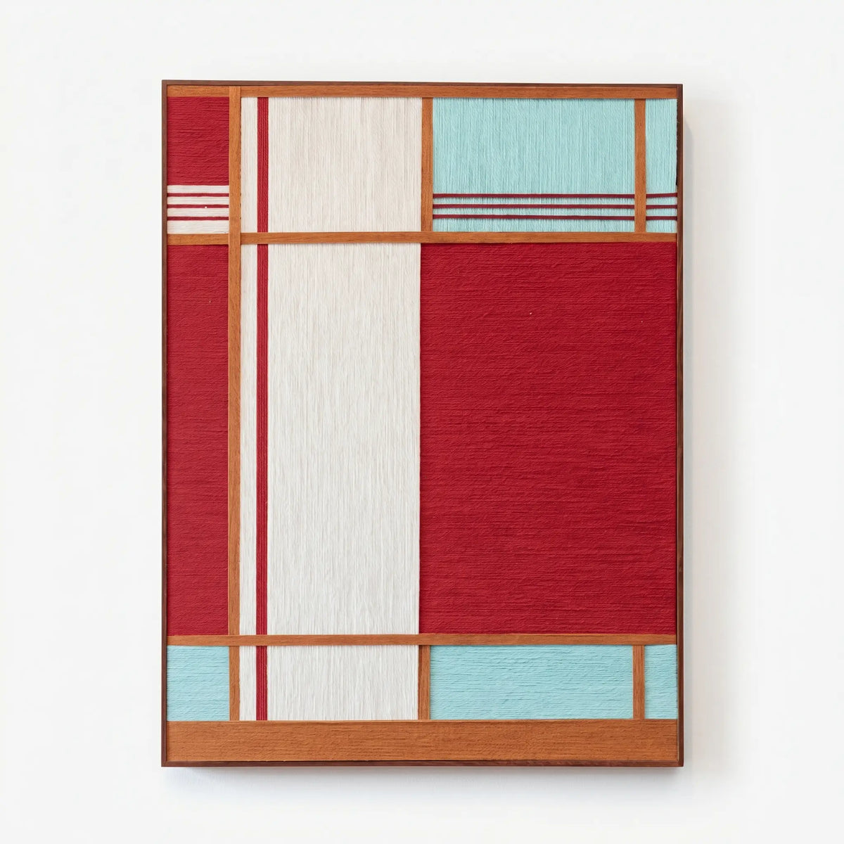 "Red House" — Textured Fiber Wall Art