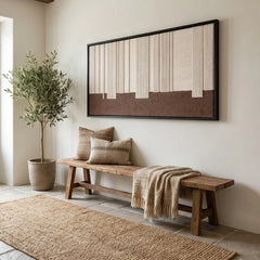 Ivory Rhythm - Textile Art #RE041