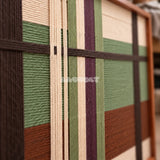 Detail of Olive Passage RE091 showing intersecting soft cotton cord lines in cream, olive green, plum and dark brown