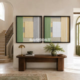 Sun-Baked tactile yarn wall decor bringing soft garden-inspired warmth to a minimalist interior.