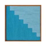 Front view of the Azure Sky Woven Blue Sky yarn wall art variant on a white background
