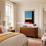 After the Beach Walk RE007 soft cotton cord wall art displayed in a bright home setting with relaxed coastal colors.