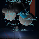 Inspiration image for Blue Tide Night RE015 textile art highlighting its deep ocean mood and midnight blue palette.