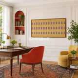 Lavender Fields RE021 soft cotton cord wall art displayed in a refined home setting with warm natural tones.