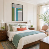 Silent Stream RE023 soft cotton cord wall art displayed in a calm home setting with cool nature-inspired colors.
