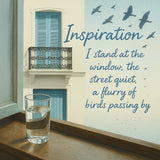 Inspiration image for Afternoon Window Landscape RE026 textile art featuring styled decor and a soft quote overlay.