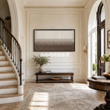 Quiet Thread minimalist fiber artwork bringing a calm architectural rhythm to a refined home.