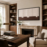 Ivory Rhythm minimalist fiber artwork styled as a soft architectural focal point in a contemporary home.