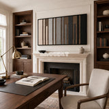 Umber Columns architectural fiber artwork styled as a grounded focal point in a modern home.