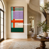 Sedona Twilight tactile yarn wall decor bringing layered desert color and rhythmic structure to a modern interior.