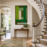 Evergreen Harmony fiber artwork styled as a balanced nature-inspired focal point in a contemporary home.