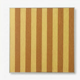 Front view of Hana and Alice SQ003 gold and ochre striped soft cotton cord textile wall art