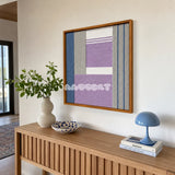 Material Mass SQ084 modern geometric yarn wall art in a minimalist framed presentation.
