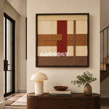 Captured Radiance SQ091 modern geometric yarn wall art in a minimalist framed presentation.