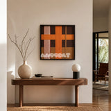 Sunlit Symphony SQ099 geometric textile wall art displayed as a radiant modern interior statement piece.