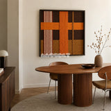 Sunlit Symphony SQ099 modern geometric yarn wall art in a minimalist framed presentation.