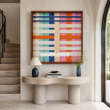 Scale of Joy SQ109 modern dopamine-decor yarn wall art in a sleek framed presentation.