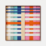 Front view of Scale of Joy SQ109 colorful geometric soft cotton cord wall art.