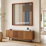 Coastal Diary SQ122 coastal-inspired textile artwork displayed as a calming modern interior statement piece.