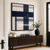 Midnight Axis SQ146 architectural textile artwork displayed as a bold modern interior statement piece.